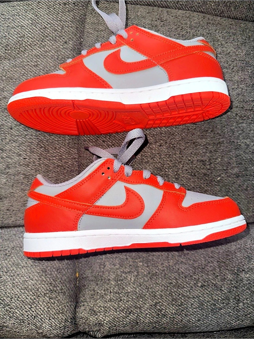 Nike Dunk Low GS 'White Smoke Grey Total Orange' Sneakers